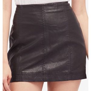Free People Faux Leather Skirt